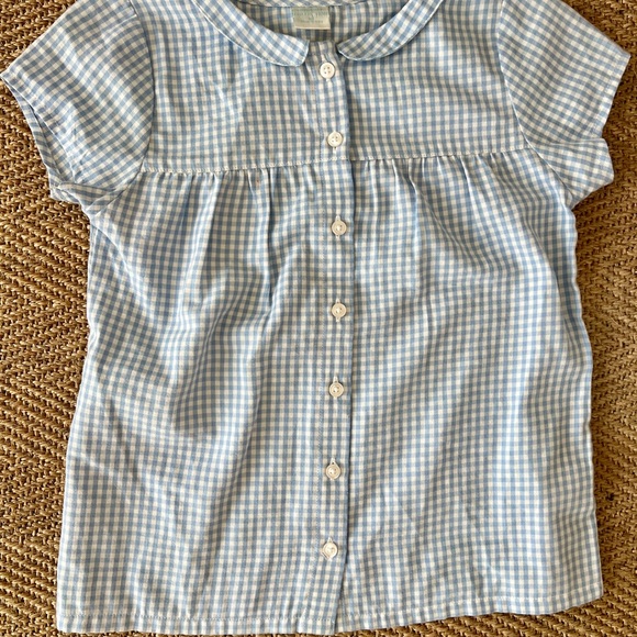 Edgehill Collection Other - Edgehill Collection Blue Gingham Button-Front Blouse